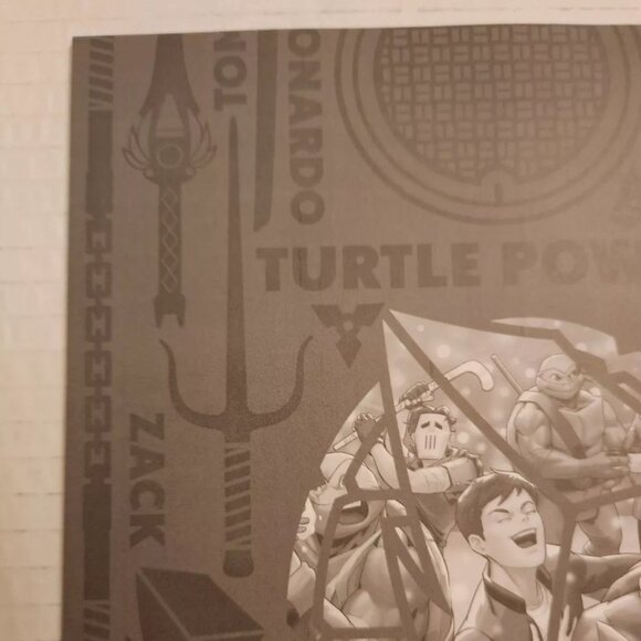 Mighty Morphin Power Rangers/Teenage Mutant Ninja Turtles #1D, B & W Variant - Picture 9 of 12